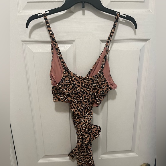 aerie cheetah print wrap one-piece - Picture 1 of 3